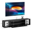 DlandHome Floating TV Stand with LED Lights, Wall Mounted TV