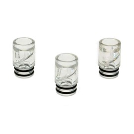 Armerah Anti Spit Back 510 Drip Tip eCig Mouthpiece Short/Medium Plastic 3 Pack Clear