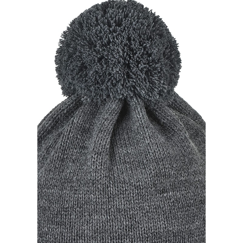 Sterntaler Unisex Children's Hat Baby Bobble Knit Hat Edge, Anthracite