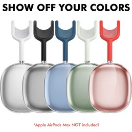 NIUTRENDZ Clear Case for AirPods Max Case Cover Soft TPU Protective Ear Cups Covers Accessories【Anti-Fingerprint, Anti-Scratch & Anti-Dust】 (Clear Green)