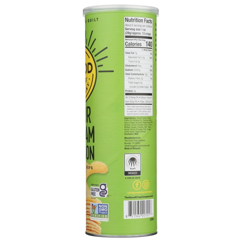 The Good Crisp Company Sour Cream & Onion Gluten-Free Potato