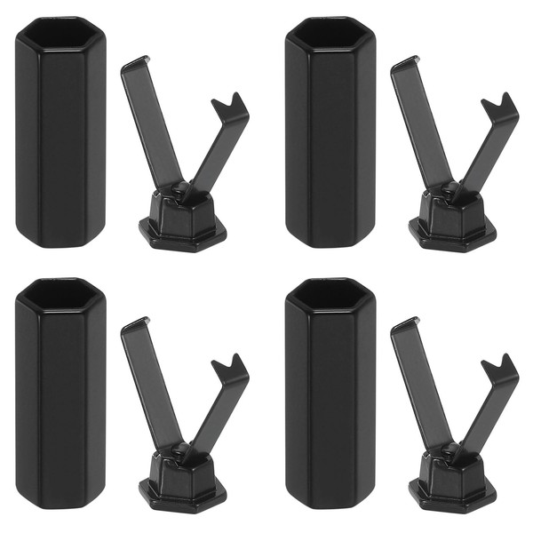 sourcing map Shoelace Tips, 4Pcs Alloy Shoelace Head, Hexagon Cylindrical