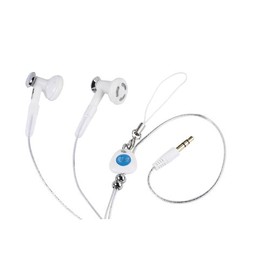 Teccus Earphones with Neck System and MP3 Player Attachment White