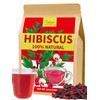 TeeLux Hibiscus Tea Loose Leaf, Dried Hibiscus Flowers Herbal Tea,