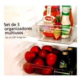 Mainstays Charolas Canastas Organizadoras De Refrigerador Resistentes