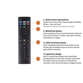 Vizio XRT140 Remote Control for ALL VIZIO SmartCast TV Universal VIZIO TV Remote