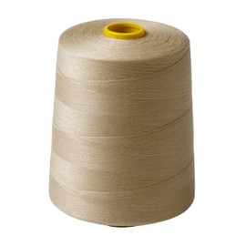 IPEA Sewing Thread for Sewing Machine and Sewing Machine - Large Spool 9000 metres (10000 Yards) - Polyester Yarn for Stitching - 3 Colours to Choice - Beige - Height 12 cm