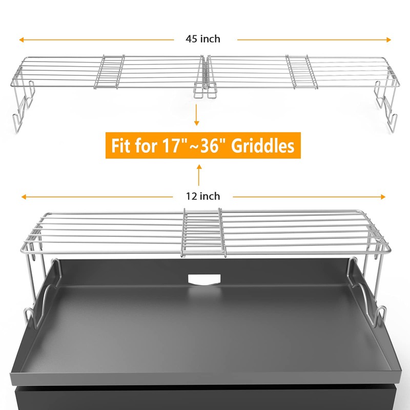 Griddle Warming Rack for Blackstone Griddle, Adjustable Griddle Accessories Cooling
