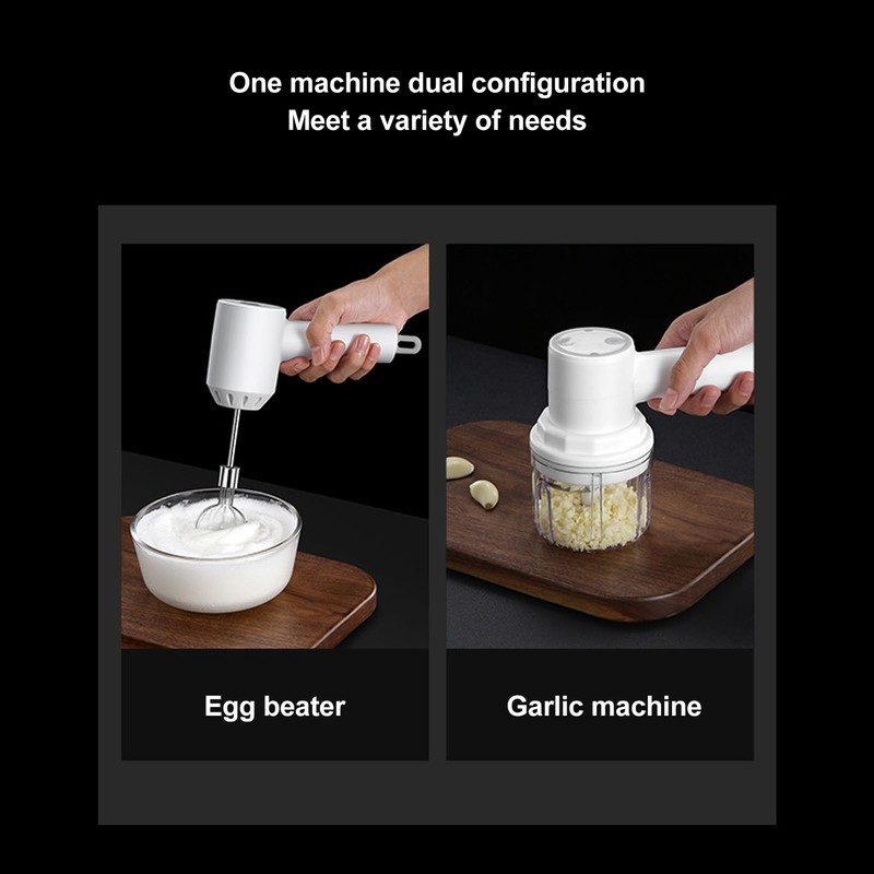 Cordless Portable Electric Garlic Chopper Electric Hand Mixer Multifunctional Meat