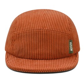 Croogo - Gorro de pana, unisex, 5 paneles, gorra de béisbol suave, de ala corta, para correr, de perfil bajo, retro, para papá, M-dsbh10-brick Rojo, Talla única