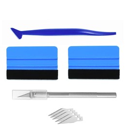 Cluoling Car Wrapping Film Application Tool Kit - Car Wrapping Tool Set Carbon Sheet Application Tool Kit - Car Film Squeegee Carbon Sheet Application Auxiliary Tool 4-Piece Set
