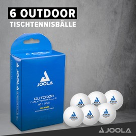 JOOLA 42183 Table Tennis Balls Outdoor 40+ mm Table Tennis Training Balls White Pack of 12