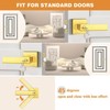 Probrico Brushed Gold Keyed Entry Door Handle Square Heavy Duty