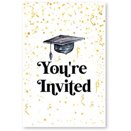 Soiceu Graduation Party Invitations with Envelopes Set of 20 Graduation Cap Grad Graduate Announcement Party Invites Fill in Blank