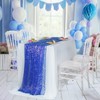 Juya Delight Blue Table Runner 25"x120" Glitter Sequin Iridescent Table