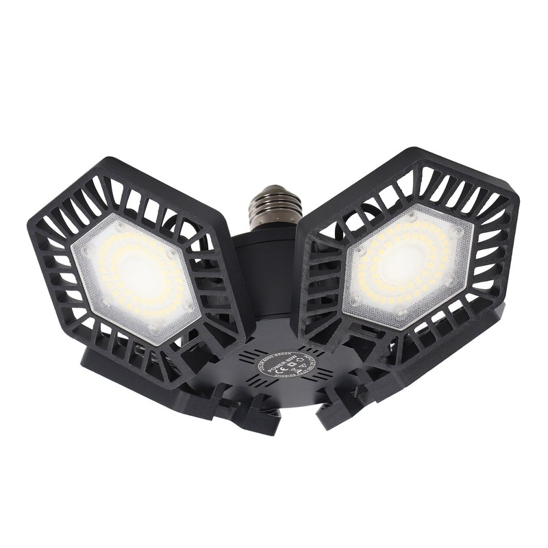LED Garage Light Cool White 80W 4 Panel 90 Degree