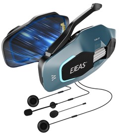 SolaMr X10 Motorcycle Helmet Bluetooth Headset Speakers Headphone, Ski Helmet Intercom Integrated Mesh Communication System Support 10 Riders with Bluetooth 5.1, Noise Cancellation, Music Share, Green