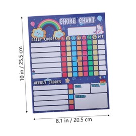 SEWACC 1set Boy Girl Reward Chart Convenient Behavior Chart for Boy Girl Household Chore Tracker Fun Family Calendar Encourages Responsibility and Habits Magnetic Design for Easy Use