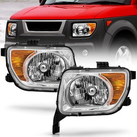 KEEKPO - For 2003 2004 2005 2006 Honda Element Factory Style Headlights Headlamps Pair Assembly Replacement Left+Right