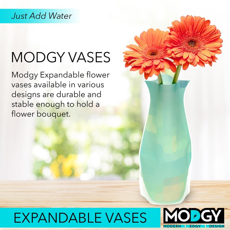 Modgy - Jarrón de Flores expandible de plástico Moderno para