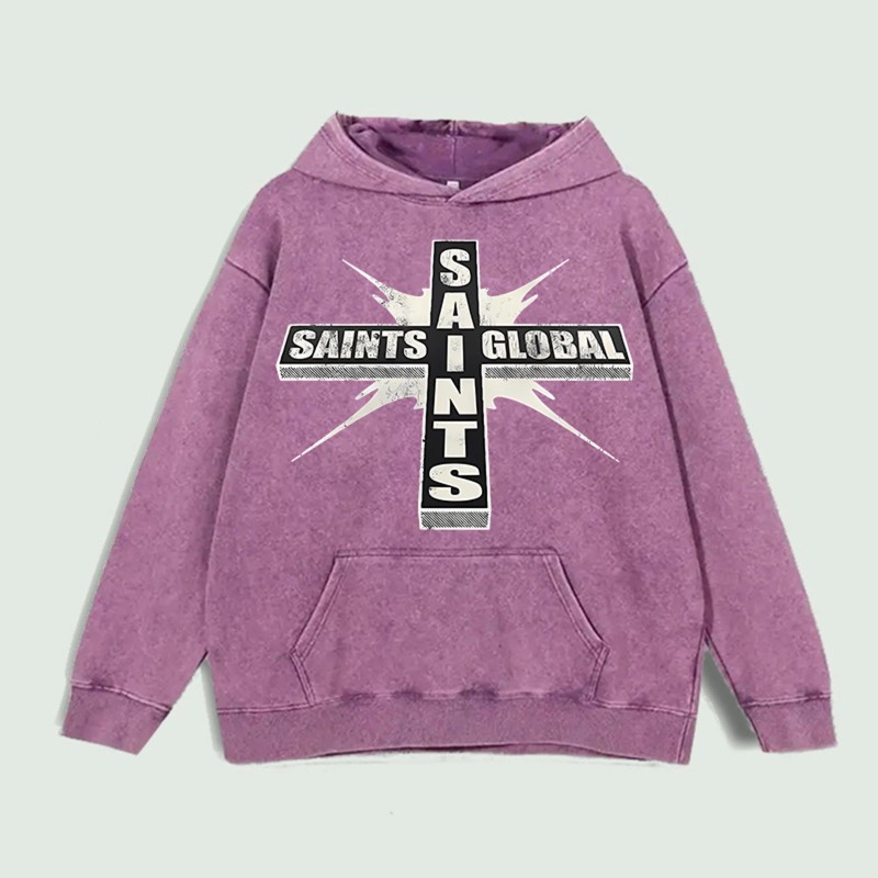 Saints Global Cross Graphic Hoodie 100% Cotton US Warehouse 6