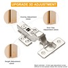 Luokim 2pcs Professional Grade Inset Soft Close Cabinet Hinges Frameless