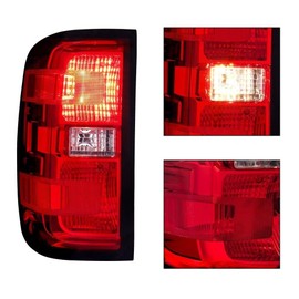 OKOVO 2pcs Tail Light Assembly Set Rear Left Right Clear Lamps for Chevy for Silverado 3500HD/2500HD/1500LD/1500 for GMC