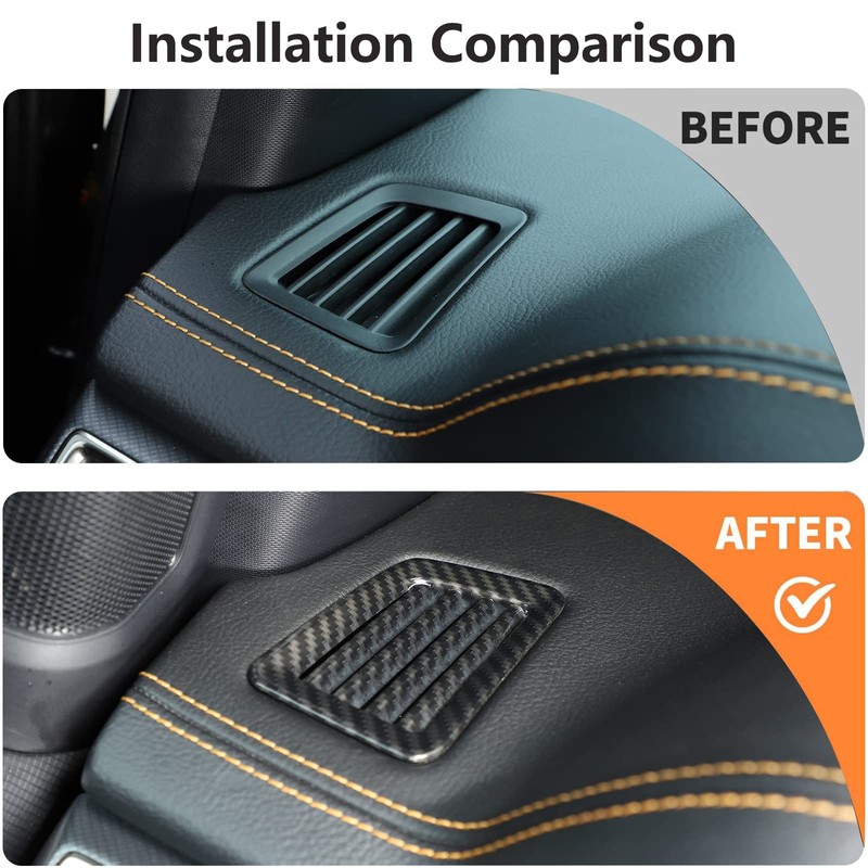 DIYUCAR 4pcs ABS Car Dashboard Air Conditioning Outlet Frame Cover