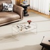 solaround Acrylic Coffee Table for Living Room Clear Rectangle Lucite