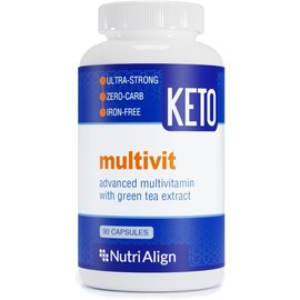 Multivit | 90 Multi Vitamin Capsules for Keto | 20 Essential Vitamins and Minerals with Green Tea Extract and Chromium | Low Carb Keto Support Vitamins | Sugar Free and Zero Carb