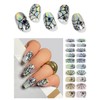 AutyaMee Semi Cured Gel Nail Strips (Laser Spider Web), Halloween,