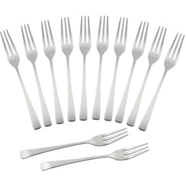 Shimomura 21999 Japanese Fork, Dessert Fork, Stainless Steel, 10 + 2 Pieces, Extra Volume, Tsubamesanjo, French