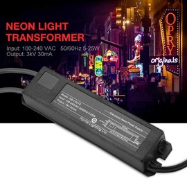 Yoidesu Neon Sign Transformer Power Supply 3KV 30mA Neon Tester Transformer Neon Power Supply Neon Clock 5-25W, Multiple for Glass Neon Sign Light Electronic Neon Signs Lights Transformer