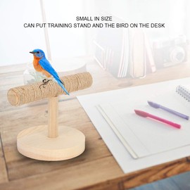 Cikonielf Natural Perches Bird Swing Bird Perch Parrot T Stand Natural Wooden Poles Bird Accessories in Bird Cage for Birds such as Budgies, Cockatiels, Canary