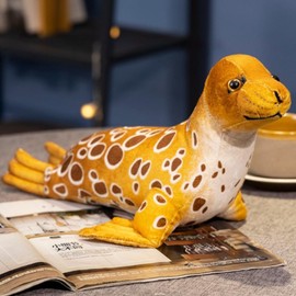 OUKEYI 15.7"/40cm Seal Plush Stuffed Animal,Sea Lion Doll Cute Ocean Animal Pillow,Gifts for Kids (Brown)