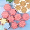 Crethinkaty Snowflake Cookie Cutters Set, 8pcs Plastic Snowflake Cookie Cutter-