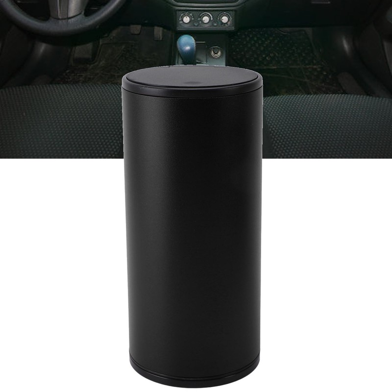 Car Ashtray with Push Type Lid Aluminum Alloy Multifunction Mini