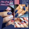 Allstarry Nail Glitter 4Pcs Holographic America's Patriotic Nail Art Glitter
