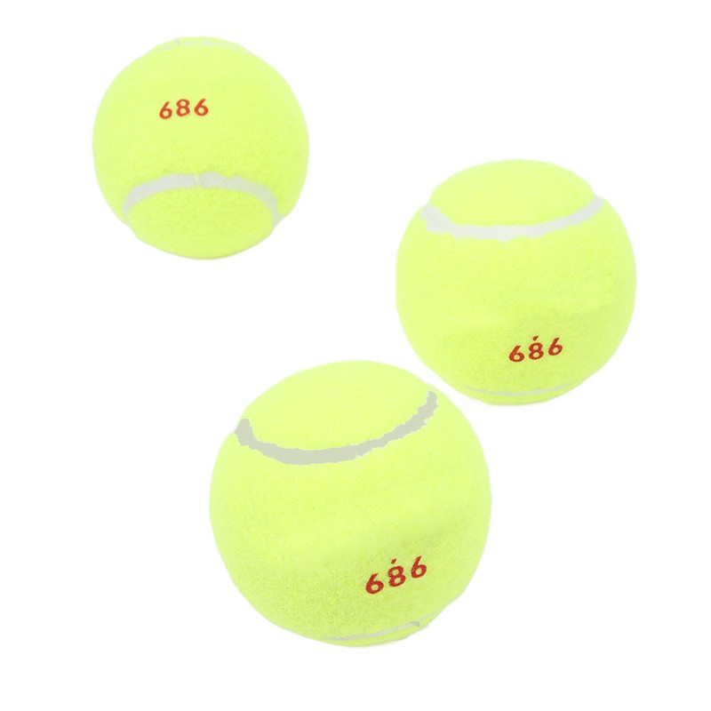 3Pcs Training Tennis Balls 2.6in Chemical Fiber Silicone Accurate Portable