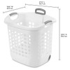 Sterilite 1.75 Bushel Ultra™ Wheeled Laundry Basket Plastic, White, (Pack