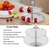 Fruit Tray Stainless Steel 2 Layers Multifunctional Durable Self Service