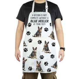 CENWA Blue Heeler Gift Funny Blue Heeler Dog Mom Dog Owner Gift A Kitchen is Not Complete Without A Blue Heeler Apron (BLUE HEELER UK)