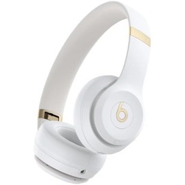 Beats Solo 4 - Wireless Bluetooth On-Ear Headphones, Apple & Android Compatible, Up to 50 Hours of Battery Life - Warm White (Renewed Premium)