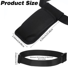 ElevateTech Massage Bottle Bag, Lotion Oil Waist Holder Organizer Adjustable Durable Black Portable Storage Pouch Belt Hanging Easy Access Accessories Gifts (Double-Sided)