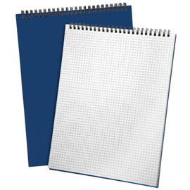 Engrowtic 2 Pack Top Spiral Graph Paper Notebooks 8.7 X11.4 Inch A4 Grid Paper Notepad 70 Sheet Memo Steno Pad for Engineering Writing Sketching Drawing School Office Supplies (Dark Blue)