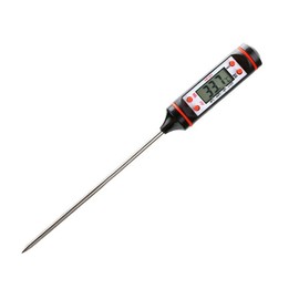 zalati Barbecue Thermometer SUS 304 Stainless Steel 5.7 Inch Probe Meat Food Thermometer with Case for Cooking Kitchen BBQ Garden