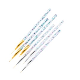 minkissy Professional Nail Art Tools Kit Pcs Nail Painting Pen Sequined Brush Set Silver Gold Rods