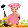 Kids Chef Hat Apron Set, Cute Children Baby Baking Gingham