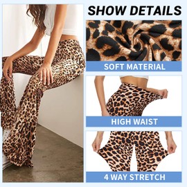 Sundwudu Black Flare Yoga Pants for Women - Soft High Waist Bootcut Leggings Tall & Long Bootleg Pants for Women