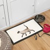 'Walking Siamese Cat' Pet Feeding Mat (PM00016197)